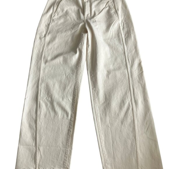 Madewell Tapered Denim Trousers in Vintage Ivory size 33 NWT NS363 - Picture 3 of 9